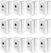 12 Pack Replacement Vacuum Cleaner Dust Bags Compatible with ECOVACS DEEBOT x2 Omni x2 pro Vacuum Cleaner Parts
