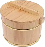 ABOOFAN 1Set Wooden Rice Steamed Bucket with Cover Versatile Rice Storage Container for Home Restaurant Use