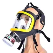 Chemical Nuclear Radiation Respirator Full Face Mask Yellow Mask 2 in 1 Gas Mask