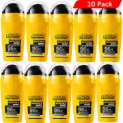 10 x Loreal Men Expert Deodorant 96H Invincible XXL Sport Deo-roll-on, 50 ml