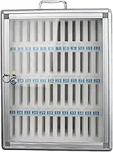 24/32/48/60 Slots Aluminum Alloy Cell Phones Storage Cabinet Wall Mounted Phone Safe Deposit Box with Handle for Office Classroom Can Be Carried by Hand(Holds 48 Phones)