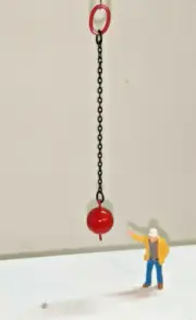 Crane Wrecking Ball w/Hook. In Authentic Manitowoc Red. 1/87th Scale