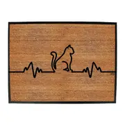 Animal Cat Pulse - Funny Novelty Doormat Man Cave Floor mat