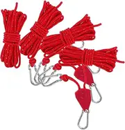 MUELODSIC Bundles of Tent Wind Rope with Tensioner Pulley Reflective Outdoor Guy Cords for Camping Hiking and Outdoor Activities Quick Setup Enhanced Visibility