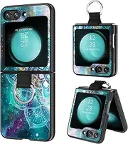 BENTOBEN for Samsung Galaxy Z Flip 5 Case, Slim Fit Glow in The Dark Soft Flexible Bumper Protective with Ring Shockproof Non-Slip Case Cover for Galaxy Z Flip 5 6.7“ 2023, Mandala in Galaxy