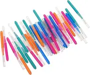 HAWILLOSCH 40pcs Interdental Brush Set Push-pull Stainless Steel Wire Oral Flosser for Deep Cleaning between Teeth