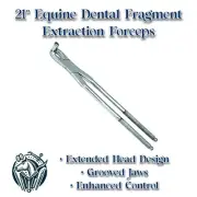 21'' Equine Dental Fragment Extraction Forceps – Durable Veterinary Tool