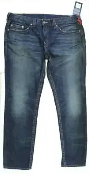 NWT True Religion Men's Geno No flap SE Slim Fit Jeans in Dark Adaptation Size42