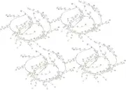 Fdit Crystal Beaded Garland, 4pcs 49.2in Transparent Elegant Crystal Garland with Bright Beads and Flexible Cord for Wedding, Christmas Party, Holiday