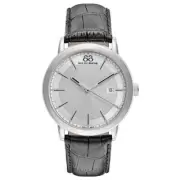 88 RUE DU RHONE QUARTZ SILVER DIAL DATE BLACK STRAP MEN'S WATCH 87WA130015 NEW