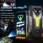 Ulefone Armor 34 PRO 5G Rugged Phone Android 15 DLP Projector Mobile Waterproof