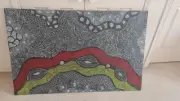 Stunning Aboriginal Painting,Rayleen Price,My Country,144cmby91cm,COA
