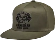 Alpinestars 1212812306910LX Double Check Flat Bill Hat Large/XL Military/Black
