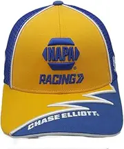 Chase Elliott #9 NASCAR 2025 NAPA Element Sponsor Mesh Snapback Yellow Hat, Blue and Black, One Size