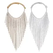Chain Eye-catching Long Tassels Chain Hand Beading Crystal