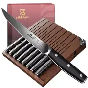 Steak Knives Set of 8 with Drawer Organizer, 4.5 Inch Non Serrated Dinner Kni...