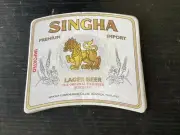 1 x SINGHA Brewery,," Singha Lager Beer " BEER Coaster