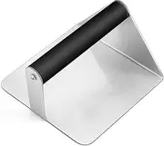 Herogo Stainless Steel Burger Press, 14 cm Square Burger Smasher with ABS Handle for Flat Top Grill, Barbecue, Squeeze Grease, Bacon, Sandwich, Food Grade & Dishwasher Safe