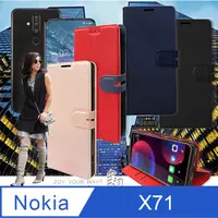在飛比找PChome24h購物優惠-CITY都會風 Nokia X71 插卡立架磁力手機皮套 有