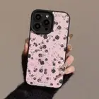 Pink Black Rose Cover For iPhone 16 15 14 13 12 11 Pro Max Plus Back Case 2025