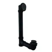 Westbrass Tip Toe Sch. 40 ABS Bath Waste with Two-Hole Elbow in Powdercoated Fla