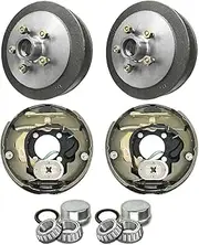 Pair 10 inch Electric Brake Kit With Trailer Hub Drum With LM Bearing Suits 5 Stud HT Holden