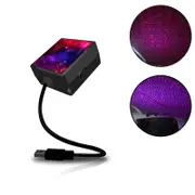 Catzon Car USB Starry Sky Light 3 Modes Rotating Voice-Activated Light-RedBlue