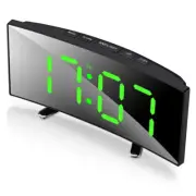 7 Inch LED Digital Alarm Clock Curved Dimmable Number Clock Bedroom Accessories