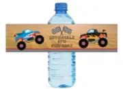 100 Monster Truck Water Bottle Labels Great for Birthday Party Kids Events