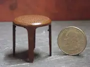 Dollhouse Miniature End Table Brown Plastic 1:12 inch scale C38 Dollys Gallery