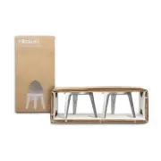 Brainstream Rocket Tripod Egg Cup Gift Set 2 Piece Silver