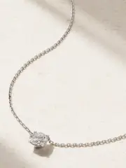 [David Morris] David Morris - 18-karat White Gold Diamond Necklace - Silver - One size One size Silver