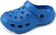[SECHRITE] Boys Girls Classic Garden Clogs Shoes for Kids Waterproof Water Shoes Indoor Outdoor Slippers - Toddler/Little Kid/Big Kid, Blue, 5.5-6 Big Kid