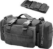 Aymzbd Fishing Tackle Bag, Canvas Waist Bag, Fanny Pack Waist Pack, with Shoulder Strap