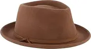 [Concept One] Christian Siriano New York Fedora Hat, Wool Felt Pork Pie Wide Brim Fashion Hat for Men and Women