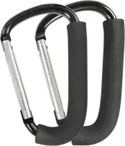 Stroller Hooks, 6.3" Large Stroller Clip, 2 Pack Stroller Hooks for Hanging B...