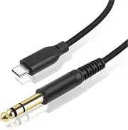 USB C to 6.35mm Male Cable, Type C to 1/4 Inch Aux Jack Stereo Audible Adapter Cord for Amplifier Mixer Speaker, 10ft (2m / 6.6ft)
