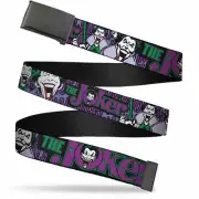 Joker Classic Logo and Laughter Adult Web Belt Purple