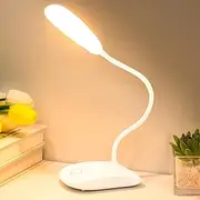 TNNOP Battery Powered Desk Lamp, Portable Lamps Rechargeable 3 Color Modes Touch Control Stepless Dimming, Wireless Desk Lamp with 2000mAh, Small LED Table Light for Dorm Study Office Bedroom,Black