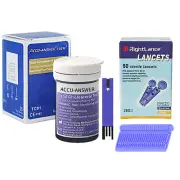 25 Test Cholesterol Test Strips for ACCU-Answer 4-in-1 Test Meter + 50 Lancets