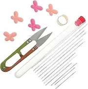 DOITOOL 1 Set Beaded Needles DIY Sewing Kit for Embroidery and Craft Projects Durable and Easy to Use Beading Needles for Stringing Beads and Ropes Sufficient Quantity for Random Color