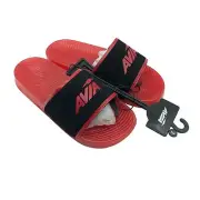 Avia Boys Avi-Light Up Sandals Slides Logo Black Red 2