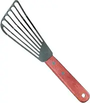 La Cuisine Fish Slotted Spatula Turner with Beveled Edged Stainless Steel, For Flipping Fish Egg Pancake Patties Fries. Blade 6.5", Size 11"