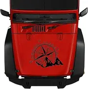 WMLBK Large Vinyl,Mountain,Compass,Car Bonnet Side Stickers-Decal for Van,Camper Caravan,Recreational Vehicle