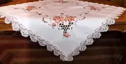 MMM 42" Square Autumn Leaf Embroidered Tablecloth ~~A Fall Must-Have~~ NEW