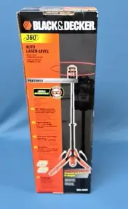 Black & Decker 360 Degree Auto Leveling Laser W/Tripod to 5' Tall NIB