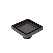 Centre Square Floor Waste - Tile Insert - Stainless Steel - Matte Black
