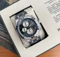 在飛比找Yahoo奇摩拍賣-7-11運費0元優惠優惠-MAURICE LACROIX Aikon 灰色錶盤 藍色皮