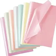 Tissue Paper for Bags, 20 x 14 Inches,105 Sheets of 7 Metallic Colors Assorted Pastel Tissue Paper for Packaging Crafts, Pearlescent Shimmer Bulk for Wedding Birthday
