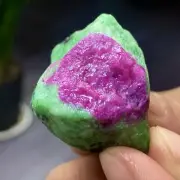 45G Natural green Ruby zoisite (anylite) crystal Wand Obelisk Point Healing
